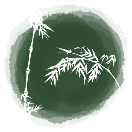 ink drop bambooのイラスト素材