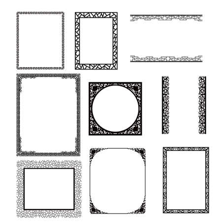 asian frameのイラスト素材