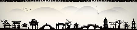 China cityのイラスト素材