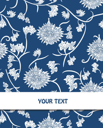 China pattern frameのイラスト素材