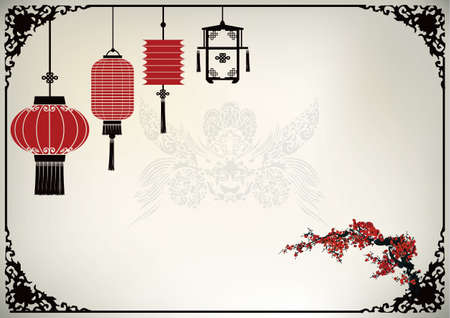 Chinese Lanternのイラスト素材