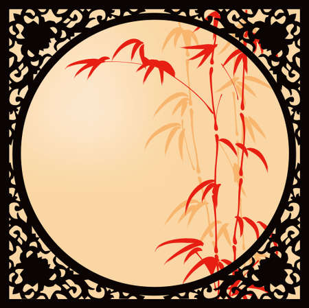 bamboo windowのイラスト素材