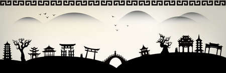 China cityのイラスト素材