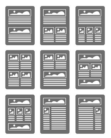 Email layoutのイラスト素材