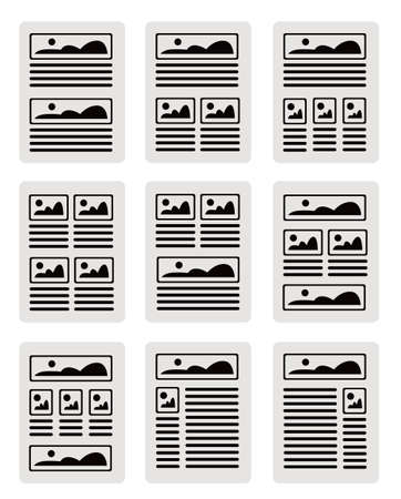 Email layoutのイラスト素材