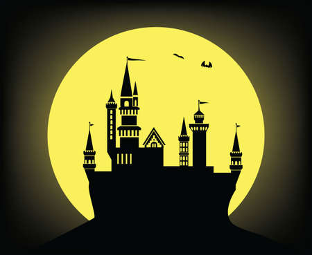 castle in the nightのイラスト素材