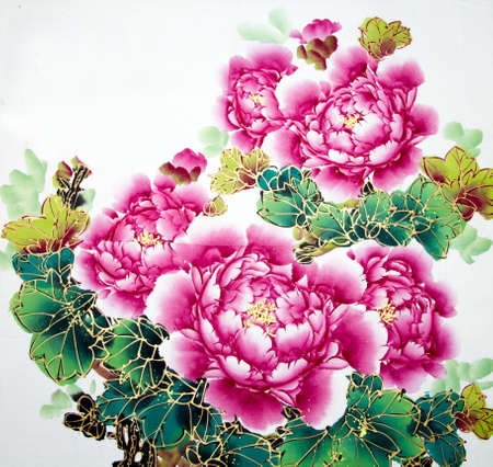 Chinese traditional painting of flowersの写真素材