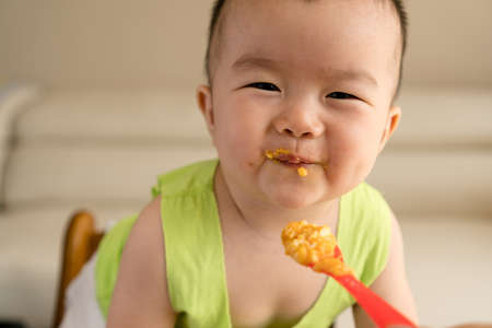 baby having meal
