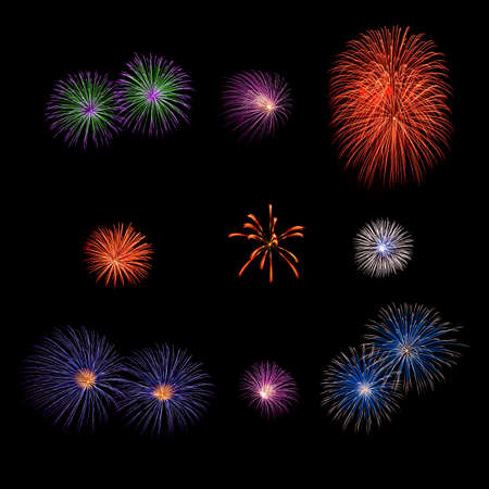 Long Exposure of Fireworksの写真素材