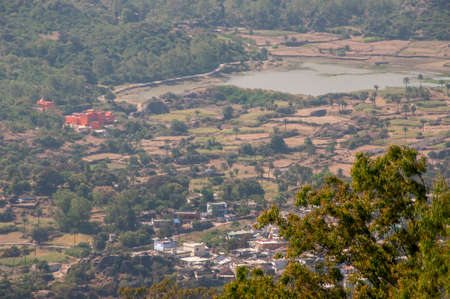 landscape of mount abu from guru shikhar top