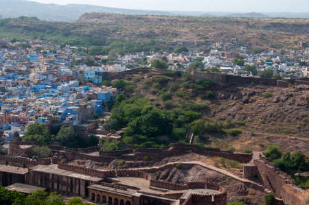 the cityscape of jodhpur from the top mehrangarh fortの写真素材