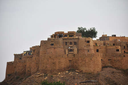 beautiful building architecture of jaisalmer reflect through cityscape of jaisalmer rajasthanのeditorial素材
