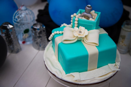 christmas gifts collection lying on a tableの写真素材