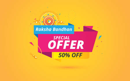 Raksha Bandhan Festival Offer Background Templateのイラスト素材