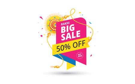 Raksha Bandhan Festival Big Sale Banner Template Designのイラスト素材