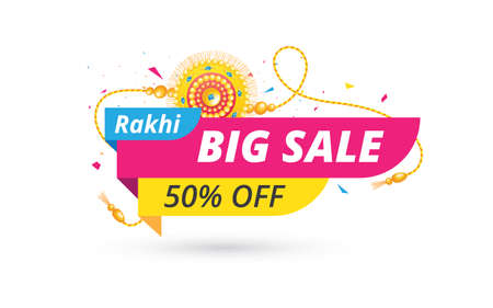 Raksha Bandhan Festival Big Sale Banner Template Designのイラスト素材