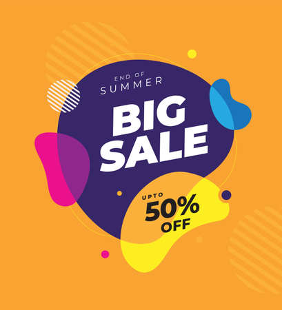 Big Sale Poster Design Layout Template Vector Illustrationのイラスト素材