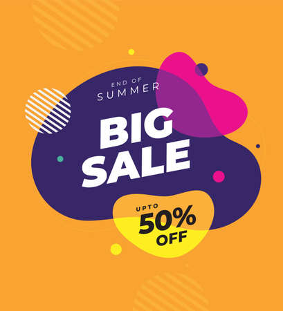 Big Sale Poster Design Layout Template Vector Illustrationのイラスト素材