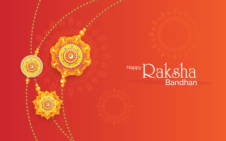Indian Religion Festival Raksha Bandhan Greeting Background Template Designのイラスト素材