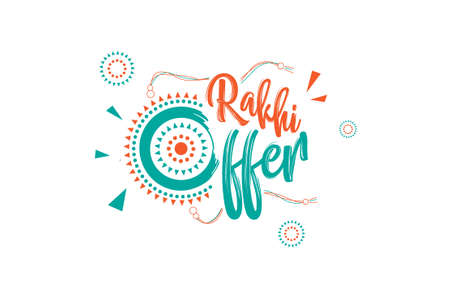 Happy Raksha Bandhan Sticker Banner Design Template Vector Illustrationのイラスト素材