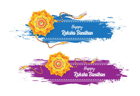 Raksha Bandhan Banner Design Background Template Vector Illustrationのイラスト素材