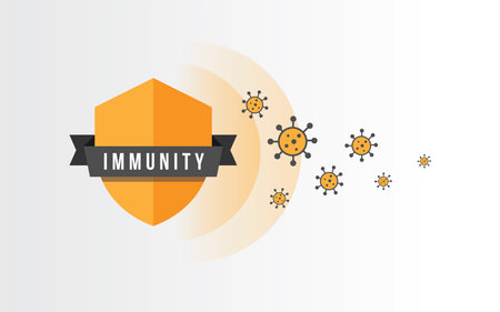 Coronavirus covid-19 vector illustration. Virus protection banner.のイラスト素材