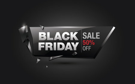 Black Friday sale banner. Black friday special offer. Vector illustrationのイラスト素材
