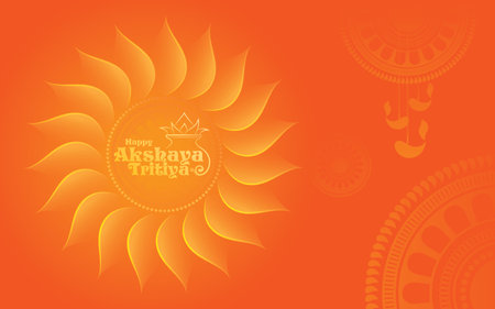 Happy Akshaya Tritiya festival greeting background with kalash and diyaのイラスト素材