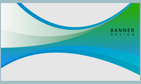 abstract vector background with blue and green waves and place for your textのイラスト素材