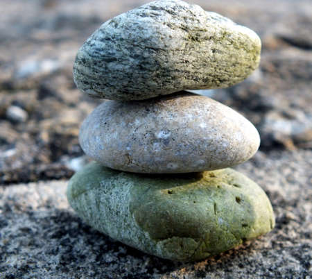 Small stones in balanceの写真素材