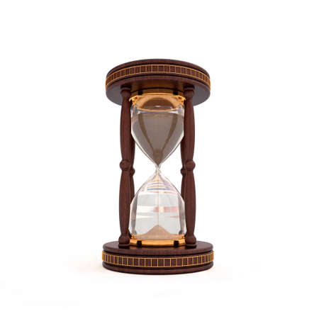hourglass on the white background