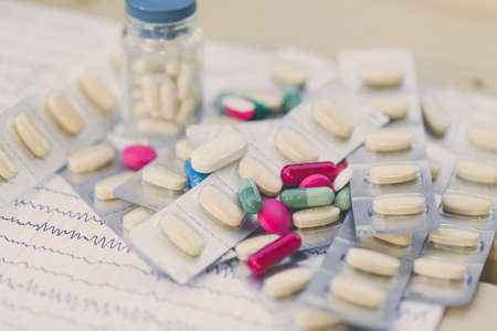 Monotherapy with different doses of medicinesの写真素材