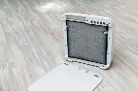 carbon filter and ionizer for air purification of various roomsの写真素材