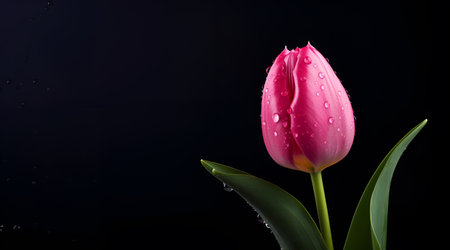 beautiful tulips blank space, ai generative designの素材