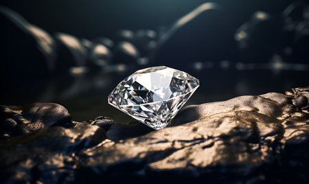 diamond beautiful diamond stone macro, ai generative designの素材