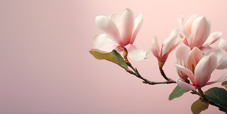 beautiful jasmine flower macro blank space, ai generative designの素材