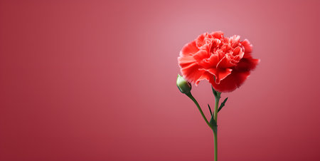 beautiful carnation flower macro blank space, ai generative designの素材