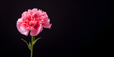 beautiful carnation flower macro blank space, ai generative designの素材