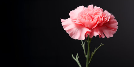 beautiful carnation flower macro blank space, ai generative designの素材