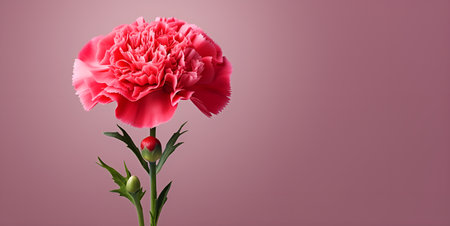 beautiful carnation flower macro blank space, ai generative designの素材