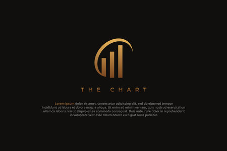 logo letter c gold chart designのイラスト素材