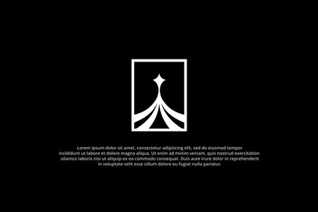logo plane take off in frame designのイラスト素材