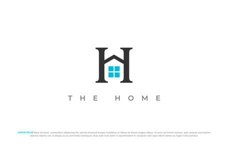 logo letter h home window estate designのイラスト素材