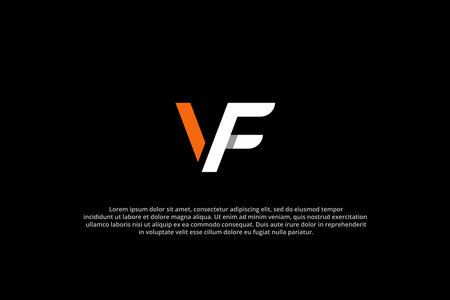 logo letter v and f monogram designのイラスト素材