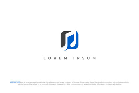 logo song note melody icon designのイラスト素材
