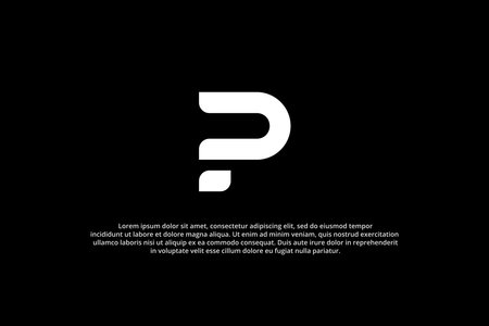 letter p elegant luxury monogramのイラスト素材