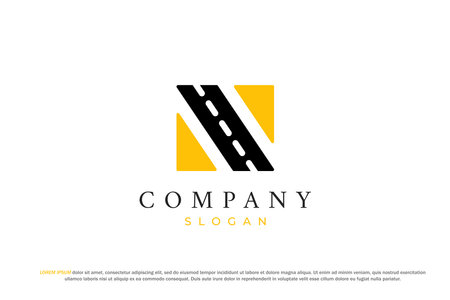 logo road line way modernのイラスト素材