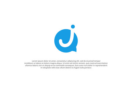 logo letter j talk chat messageのイラスト素材