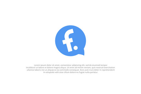 logo letter f talk chat messageのイラスト素材