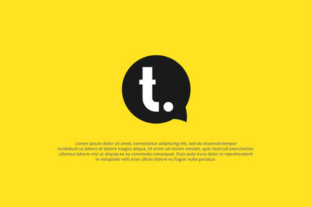 logo letter t chat talk messageのイラスト素材